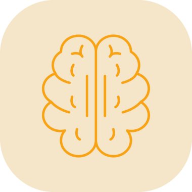 Beyin. Web simgesi basit illüstrasyon