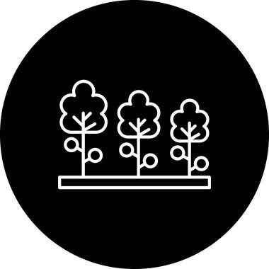 ağaç simgesinin vektör illüstrasyonu