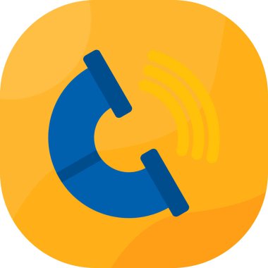 Düz biçimli çağrı merkezi destek simgesi