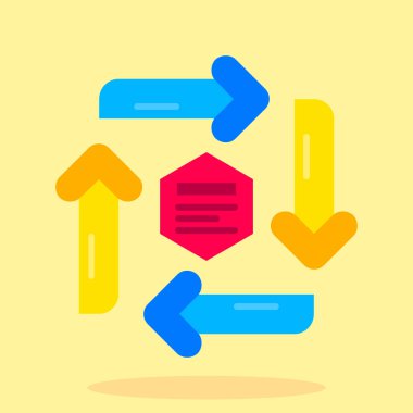 veri aktarım simgesi vektörü. İzometrik işaret. izole edilmiş sembol çizimi