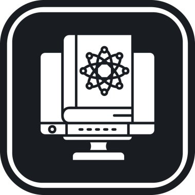 Bilgisayar monitörü simgesi. Beyaz arkaplanda izole edilmiş web tasarımı için bilgisayar monitörü vektör simgesinin basit çizimi