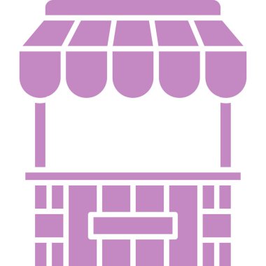 Mor bir alışveriş çantasının vektör çizimi