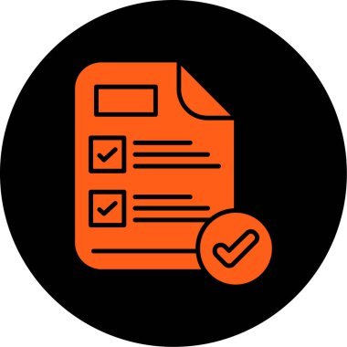 Kontrol listesi. Web simgesi basit illüstrasyon