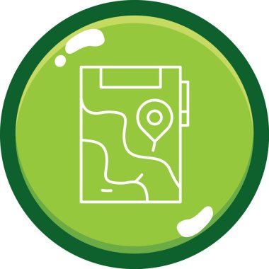 harita simgesi vektör illüstrasyonu