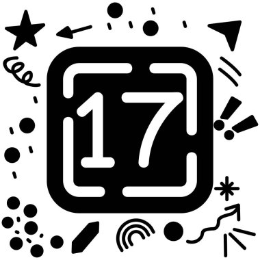 7 numaralı vektör simgesi