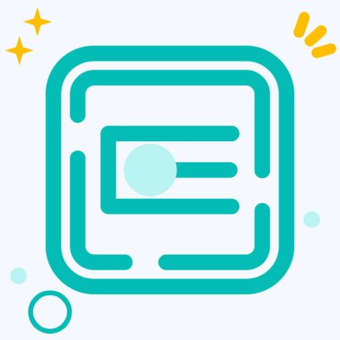 satır konumu simgesi mavi arkaplanda izole edildi. Konum belirteç işareti. Renkli taslak konsepti. vektör.