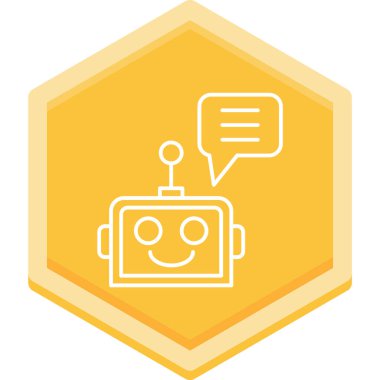 robot. Web simgesi basit illüstrasyon