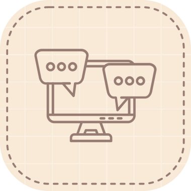 chat modern simgesinin vektör illüstrasyonu