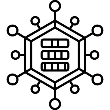 şebeke. Web simgesi basit illüstrasyon