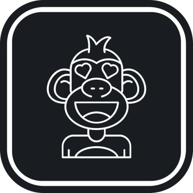 maymun simgesi soyut arkaplanda izole edildi