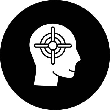 vektör insan beyni simgesi