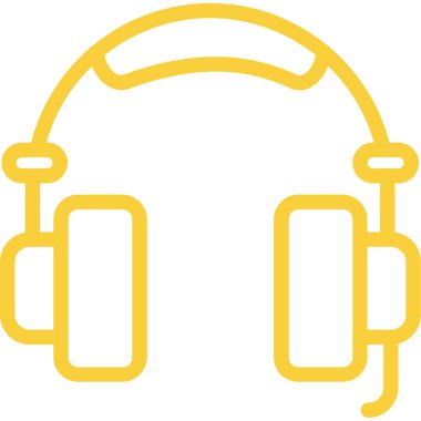 Kulaklık. Web simgesi basit illüstrasyon