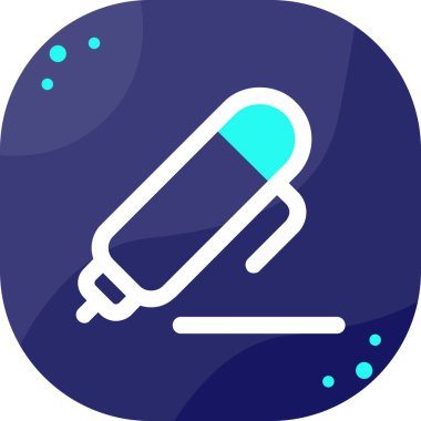 Bir kalem simgesinin vektör illüstrasyonu