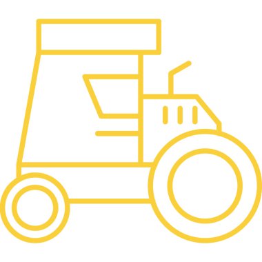 Traktör ikonu. Vektör illüstrasyonu