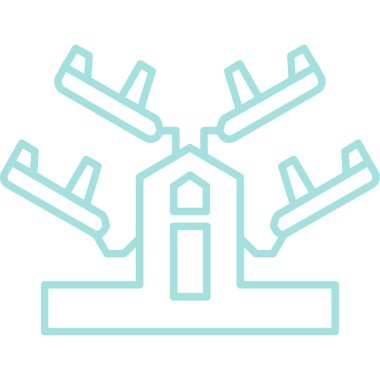 Bir ev simgesinin vektör illüstrasyonu