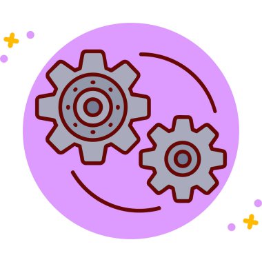 Dişliler. Web simgesi basit tasarım