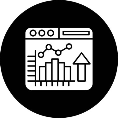 Bar çizelgesi. Web simgesi vektör illüstrasyonu