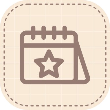 Takvim simgesi vektör illüstrasyonu