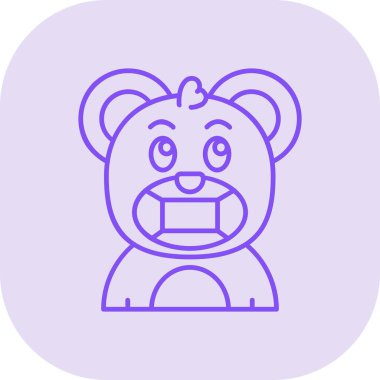 Ayı simgesi vektör illüstrasyonu