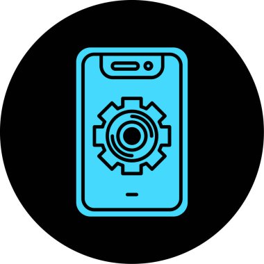 akıllı telefon vektörü kabartma renk simgesi