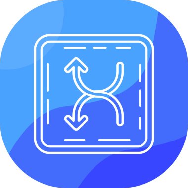 Yön ok simgesi, vektör illüstrasyonu