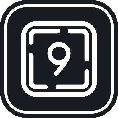 Sekizinci düğme simgesi katı biçimde