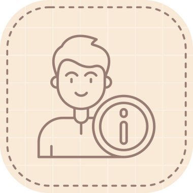 Bir insan simgesinin vektör illüstrasyonu