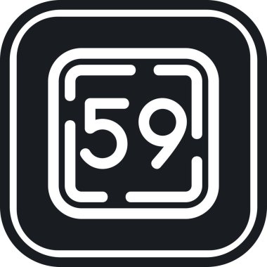 Siyah bir 6-6 simgesinin çizimi. 6 6 numara ve 6 numara.