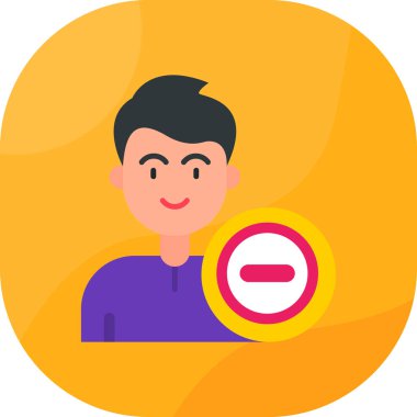 İşaretli adam. düz vektör illüstrasyonu.