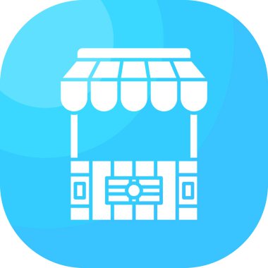 Dükkan. Web simgesi basit illüstrasyon