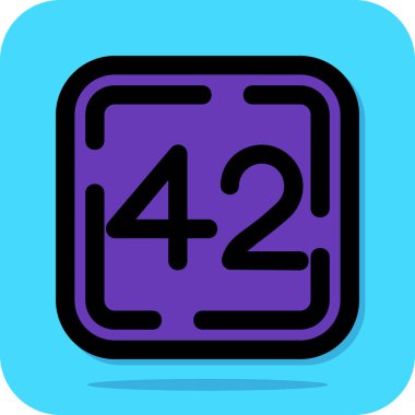 4 4 numara simgesi, vektör