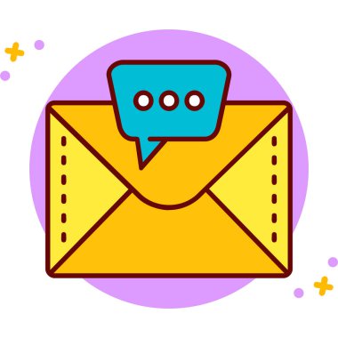 ileti ikonu vektör illüstrasyonu