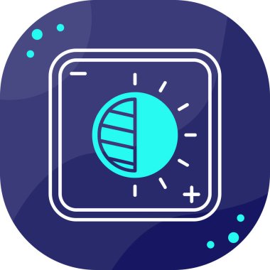 Mavi arka planda izole edilmiş ana hatlı Dünya ikonu. vektör.