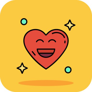 Kalp ikonu vektör illüstrasyonu