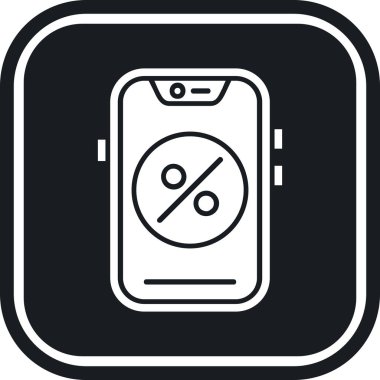 Mobil simgenin vektör illüstrasyonu