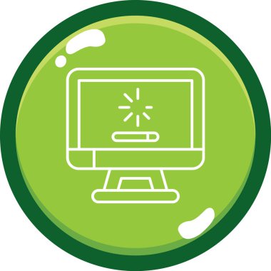 Bilgisayar. Web simgesi basit illüstrasyon