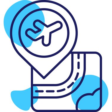 Bir harita simgesinin vektör illüstrasyonu