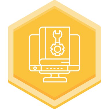 Bir dizüstü bilgisayar simgesinin vektör illüstrasyonu