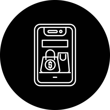 alışveriş simgesi vektör illüstrasyonu