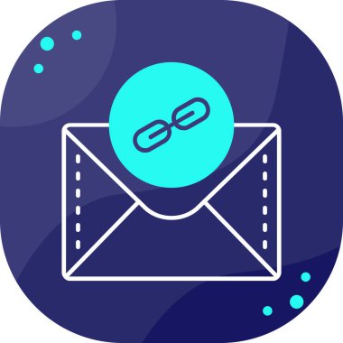 Mavi arkaplanda izole edilmiş metin posta simgesi içeren ana hatlı zarf. e-posta mesajı sembolü. e-posta mesajı. Mektup mesajı. mavi kare düğmesi.