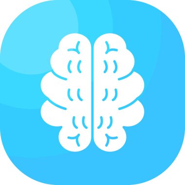 Beyin. Web simgesi basit illüstrasyon