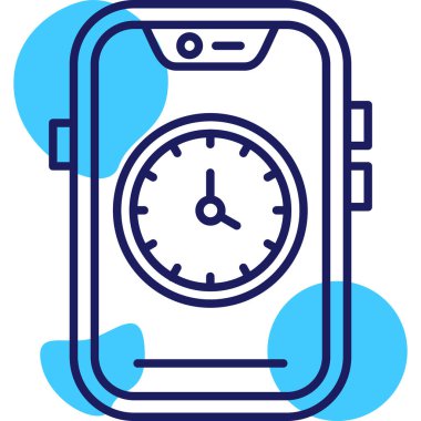 Saat simgesi vektör illüstrasyonu