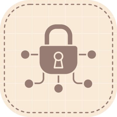 kilit web simgesi, vektör çizim