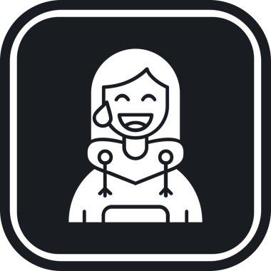 Kadın simge vektör çizim