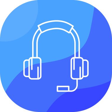 Kulaklık. Web simgesi basit illüstrasyon