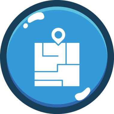 harita pin ikonu vektör illüstrasyonu