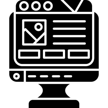 çevrimiçi web simgesi vektör illüstrasyonu