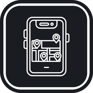 Akıllı telefon simgesinin vektör illüstrasyonu