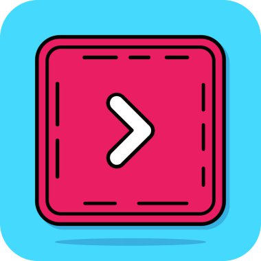 Beyaz arkaplanda ana çizgi ok simgesi izole edildi. Ok başı sembolü. Navigasyon oku işareti. vektör