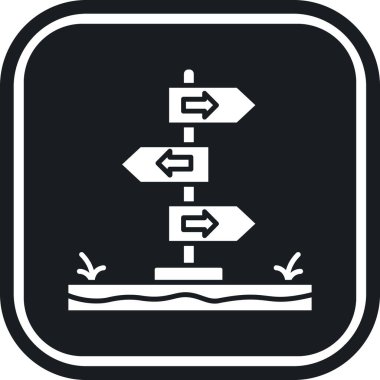 Yön. Web simgesi basit illüstrasyon